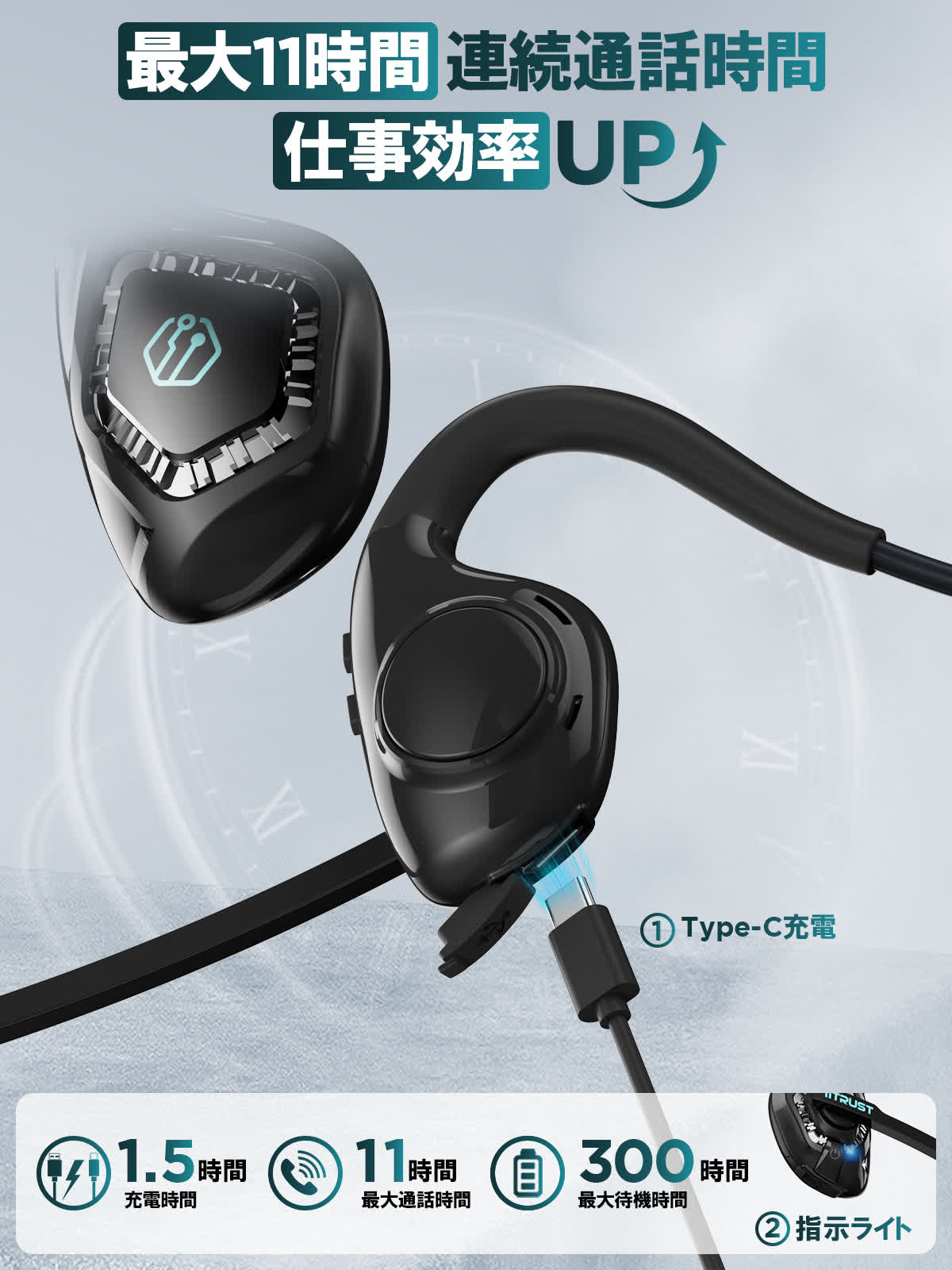 オープンイヤー ヘッドセットJ065 | Earaku(イアラク)公式サイト