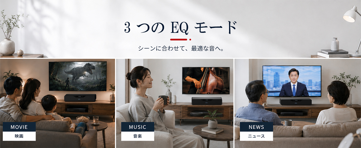 3つのEQモード