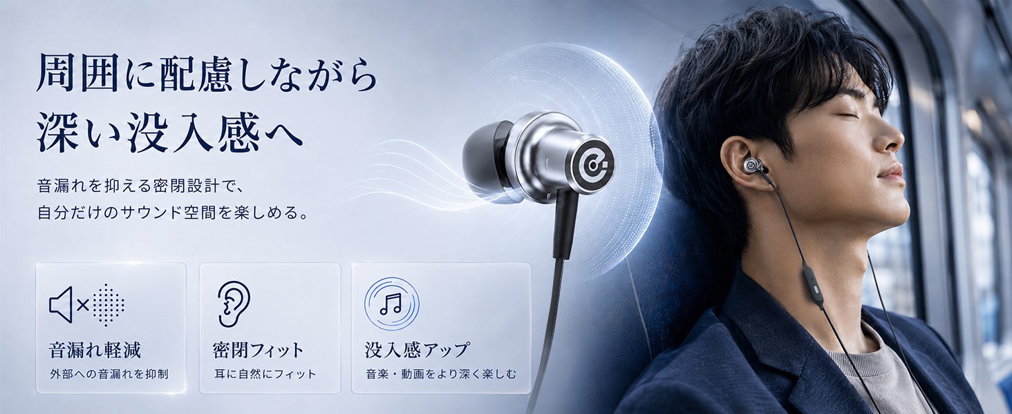 Earaku StableLine カナル型有線イヤホン J232
